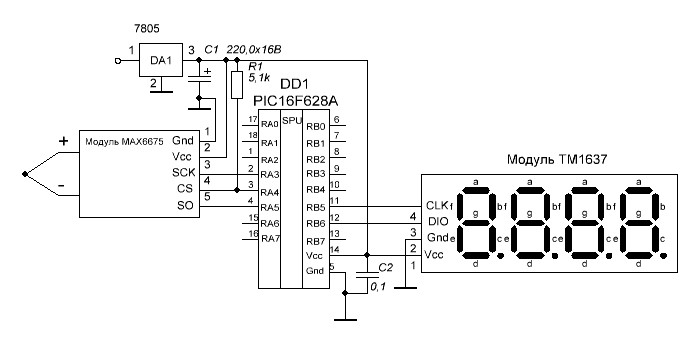 Термометр цифровой ЦИТ-2Т со сменной термопарой (-40...+600)